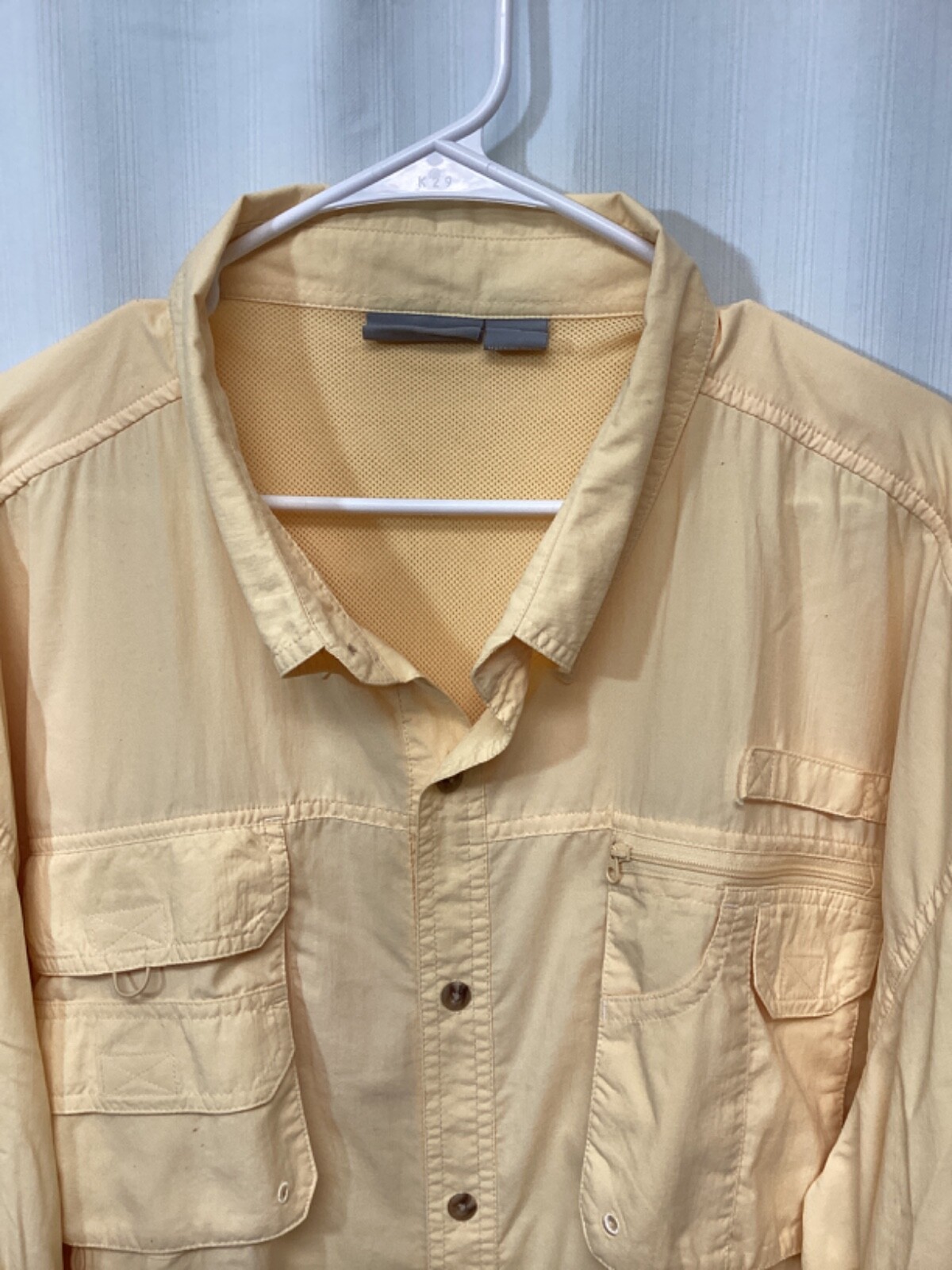 Quest Ivory 2XL Long Sleeve Nylon Vented Activewear Fishing Button Down B13 gallery