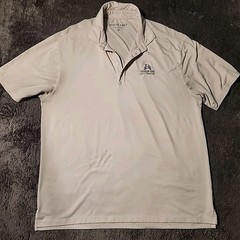 Matte Grey Southern Oaks Logo White Golf Lightweight Polo Shirt Mens XL