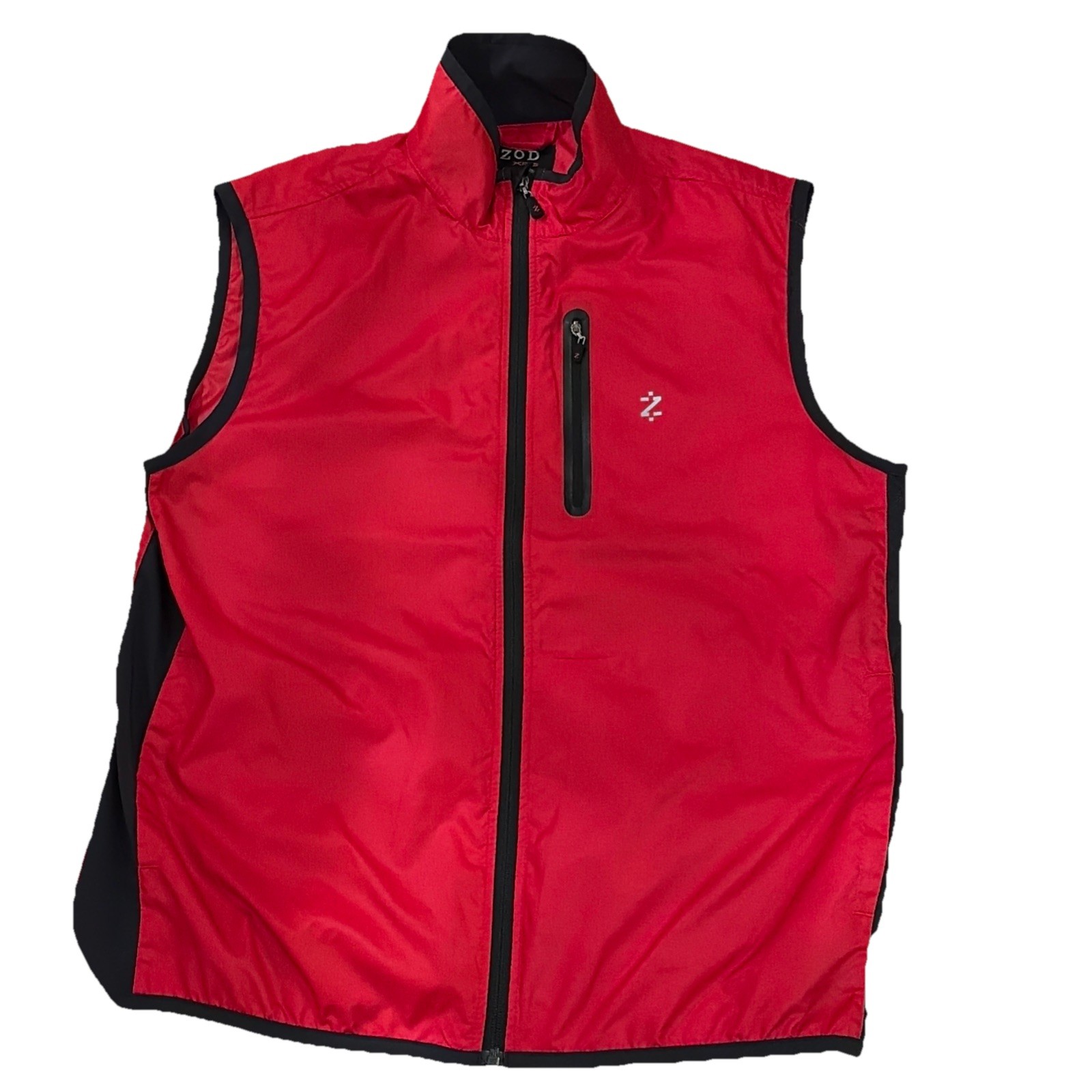 Izod XFG Golf Zip Front Red Wind Shirt Vest Mens Large Full Zip Vest L gallery
