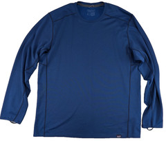 Patagonia Capilene Midweight Crew Mens XL Baselayer Cobalt Blue Polartec VGUC