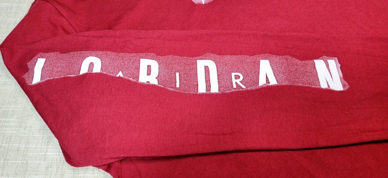 NIKE Air Jordan Flight Mens Logo Long Sleeve Tshirt Maroon Red White M L XL 2XL gallery