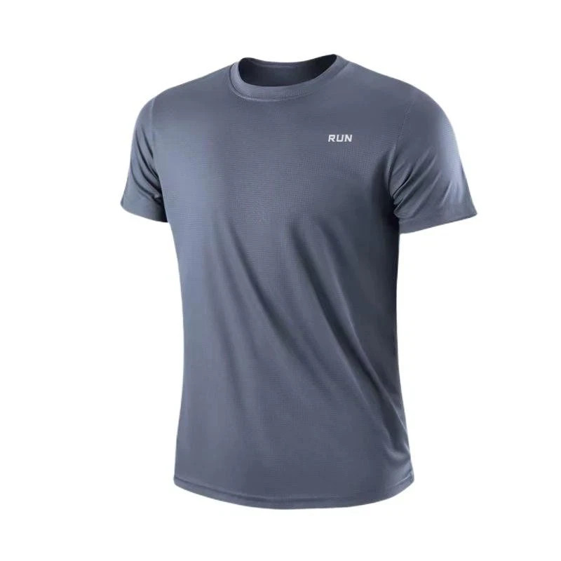 Men's Quick Dry Short Sleeve Gym Running Moisture Wicking Round Neck T-Shirt gallery
