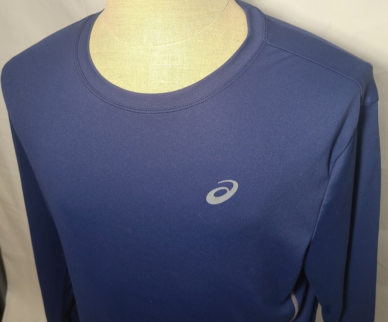 Asics Blue Long Sleeve Running Activewear Breathable Size Medium ~ Used gallery