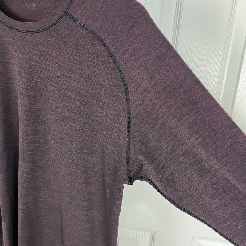 Lululemon Metal Tech Vent Long Sleeve Medium Maroon Burgundy gallery