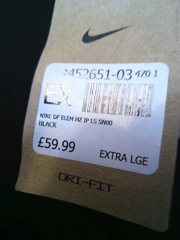 New! Nike Men's Element Dri Fit Long Sleeve Black Top XL- DD4756-010 RRP £59.95 gallery