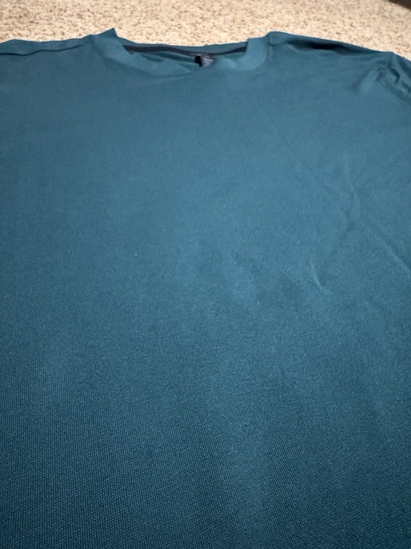 NEW Lululemon Men’s Size Medium Storm Teal Zeroed In Short Sleeve Shirt gallery
