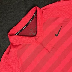 Nike Golf Zonal Cooling Dry Collar Polo AH8467 691 Sunday Red Rush Sz L