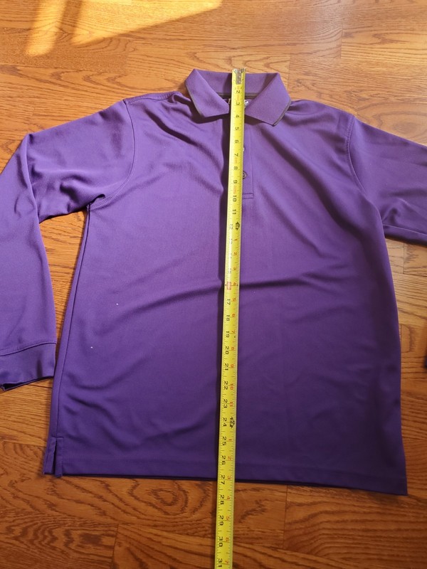 Izod PerformX Men's Small purple Activewear Shirt Long Sleeve button down gallery