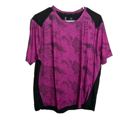 Xersion T-Shirt Adult Large Pink Tie Dye Short Sleeve Run Athletic Running