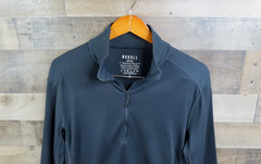 NOBULL Pullover Mens Medium Black Merino Wool 1/4 Zip Athletic Training Top