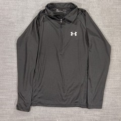 Under Armour Pullover Mens Medium Black Excellent 1/4 Zip HeatGear Loose Fit