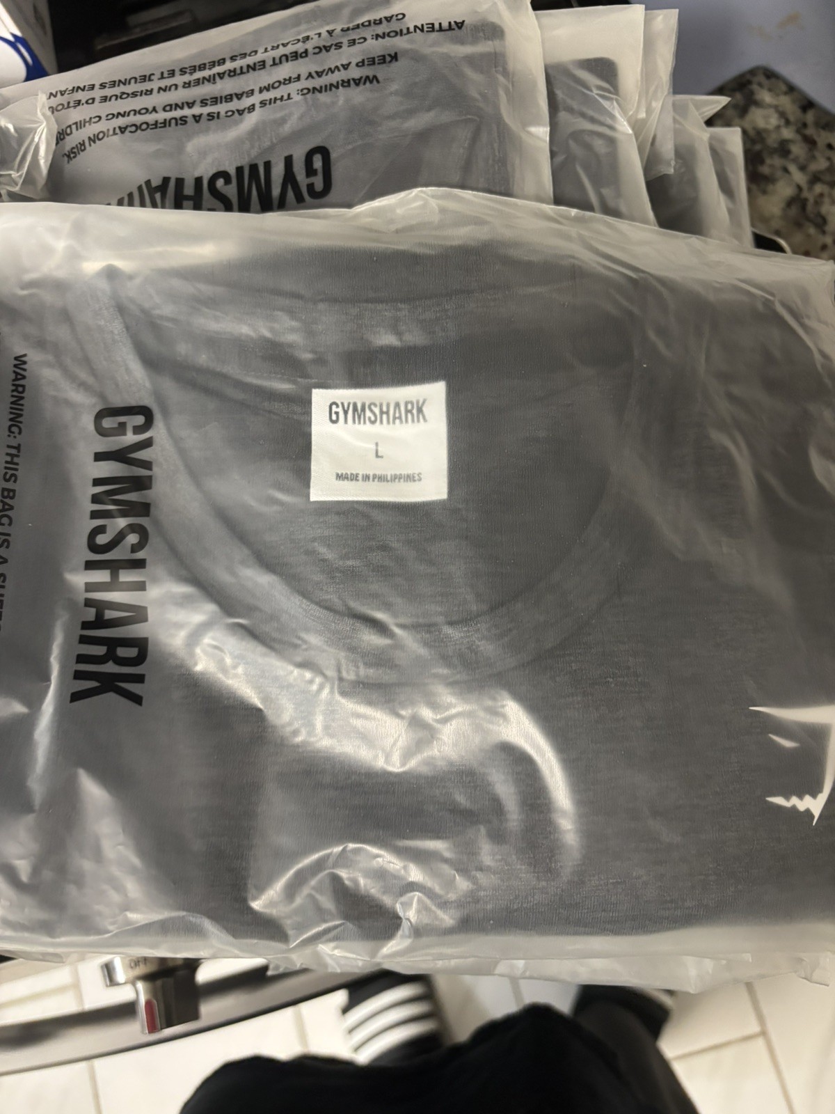 Gymshark large Gray Athletic Fit Lightweight Crew Neck Short Sleeve T-Shirt gallery