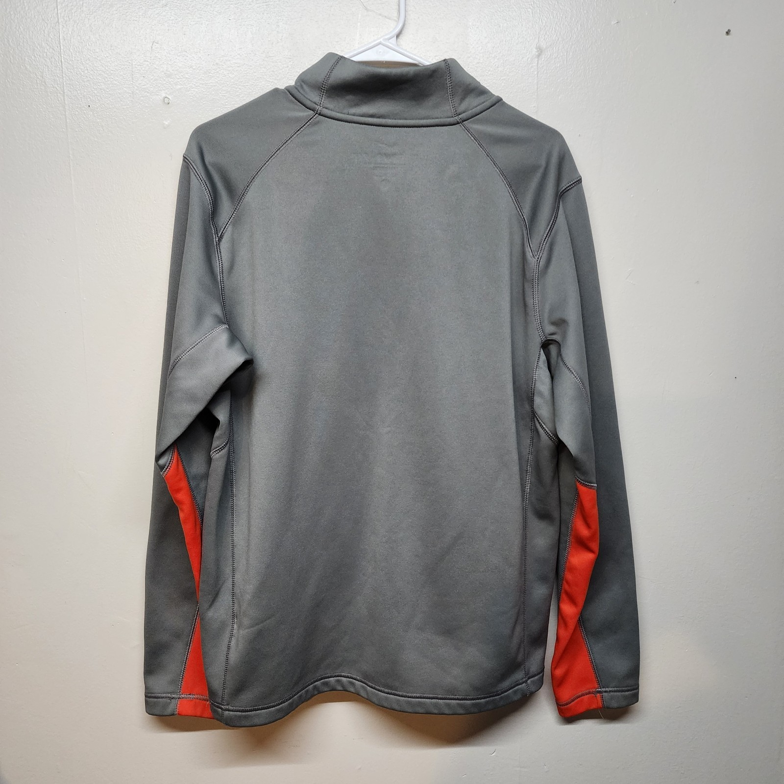 Nike Thermal Fit 1/4 Zip Pullover M Gray Orange Athletic Active Sports gallery
