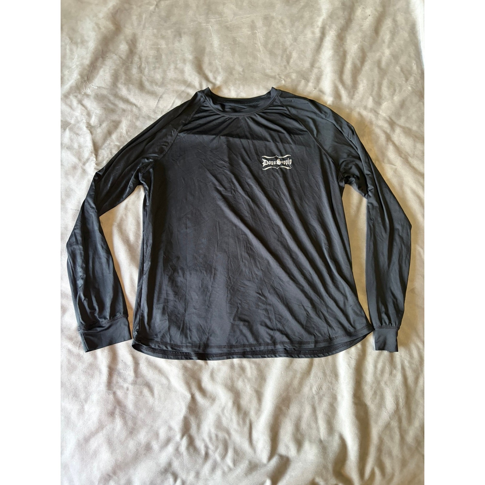 Dogs Supply Mens XL Black Long Sleeve Performance Shirt Raglan Activewear Tee gallery