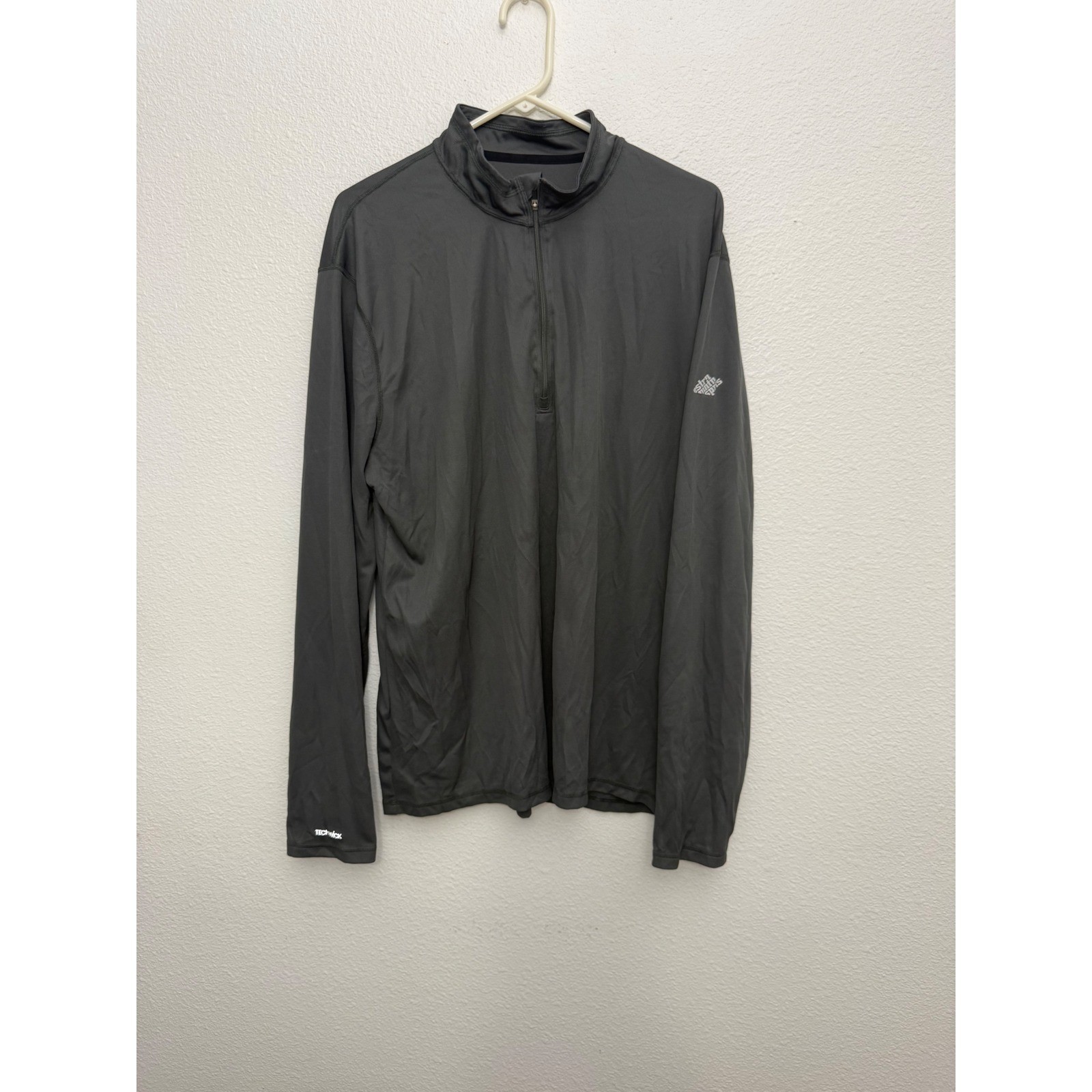 Eastern Mountain Sports EMS Techwick Mens XL Quarter Zip Pullover Gray HikingTop gallery