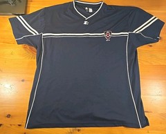 Vintage Starter Shirt Mens XL Blue V Neck Wick Soccer Tee MVP 90s Y2K . J1