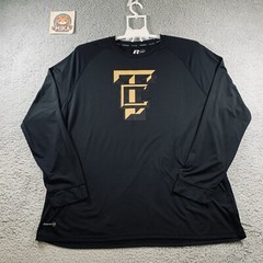Russell Dri-Power 360 Shirt Men’s Training Fit Long Sleeve Black Size 2XL 50-52