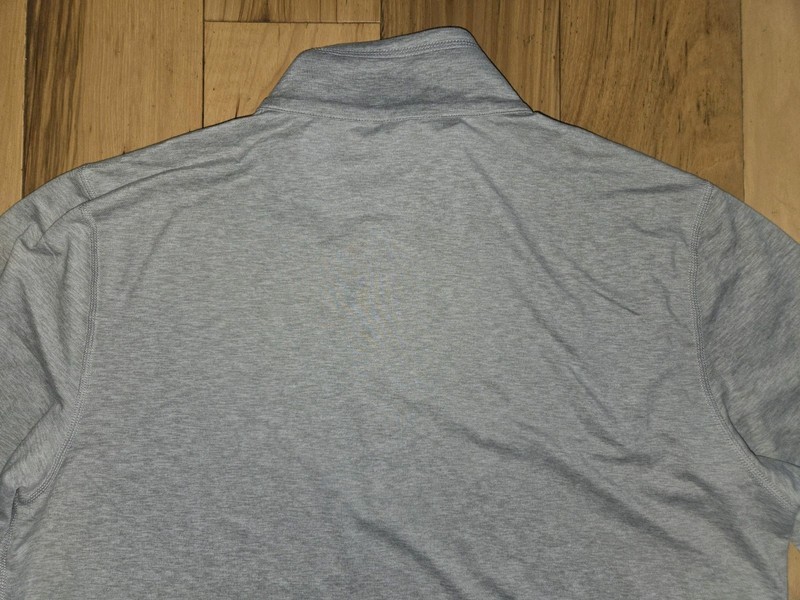 Vuori Ease Performance Half Zip Shirt LARGE Gray Lightweight Pocket V221 Men's gallery
