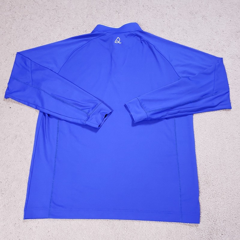 DEOLAX Pullover Shirt Mens XL Blue 1/4 Zip Stretch Performance Golf Apparel gallery