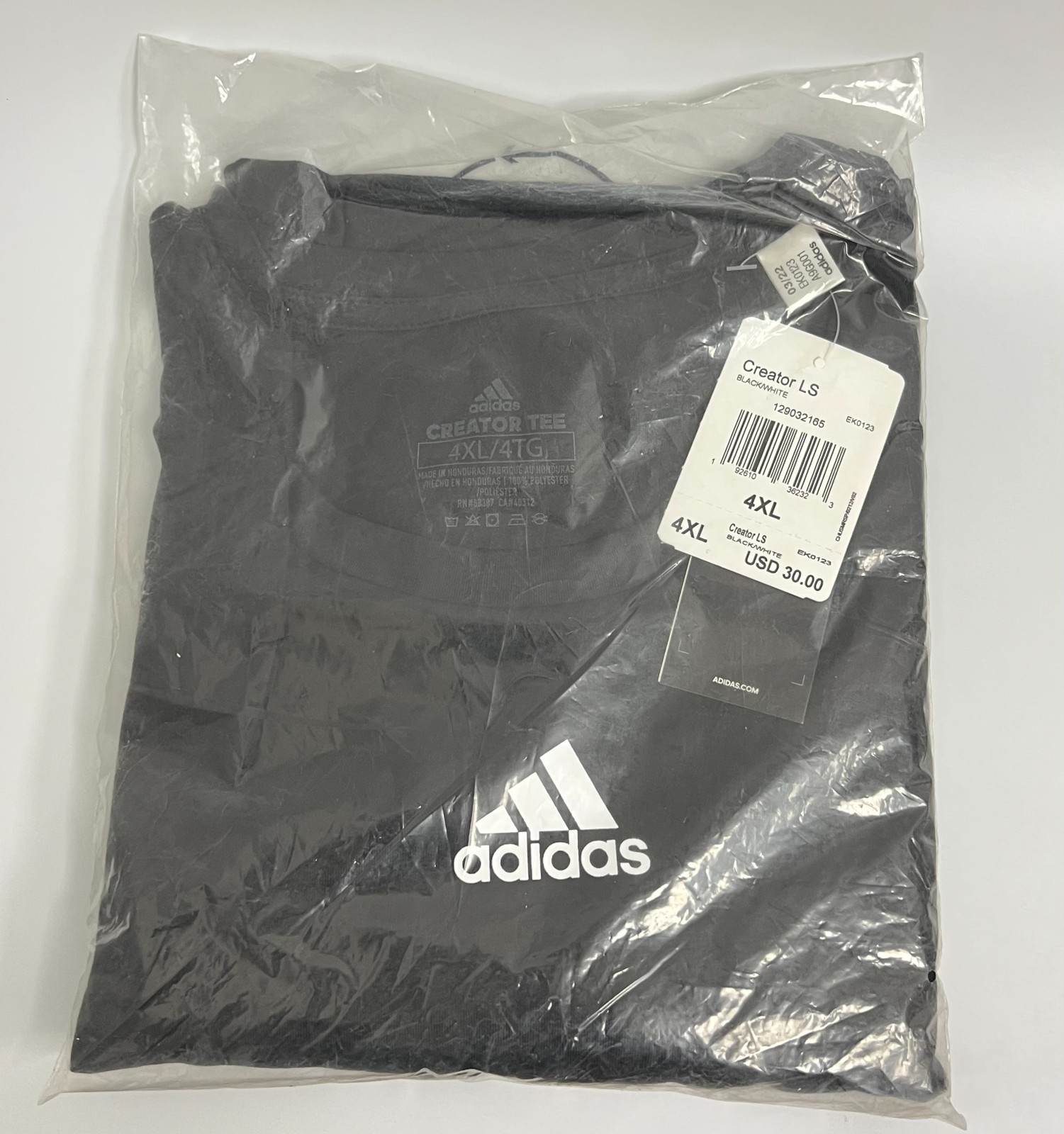 Adidas - Creator - Men's Long Sleeve T-Shirt - Black - 4X-Large - EK0123 gallery