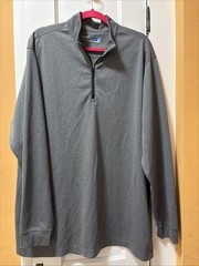 Roundtree And York Performance Workplace 2Xt Quarter Zip Gray Lightweight