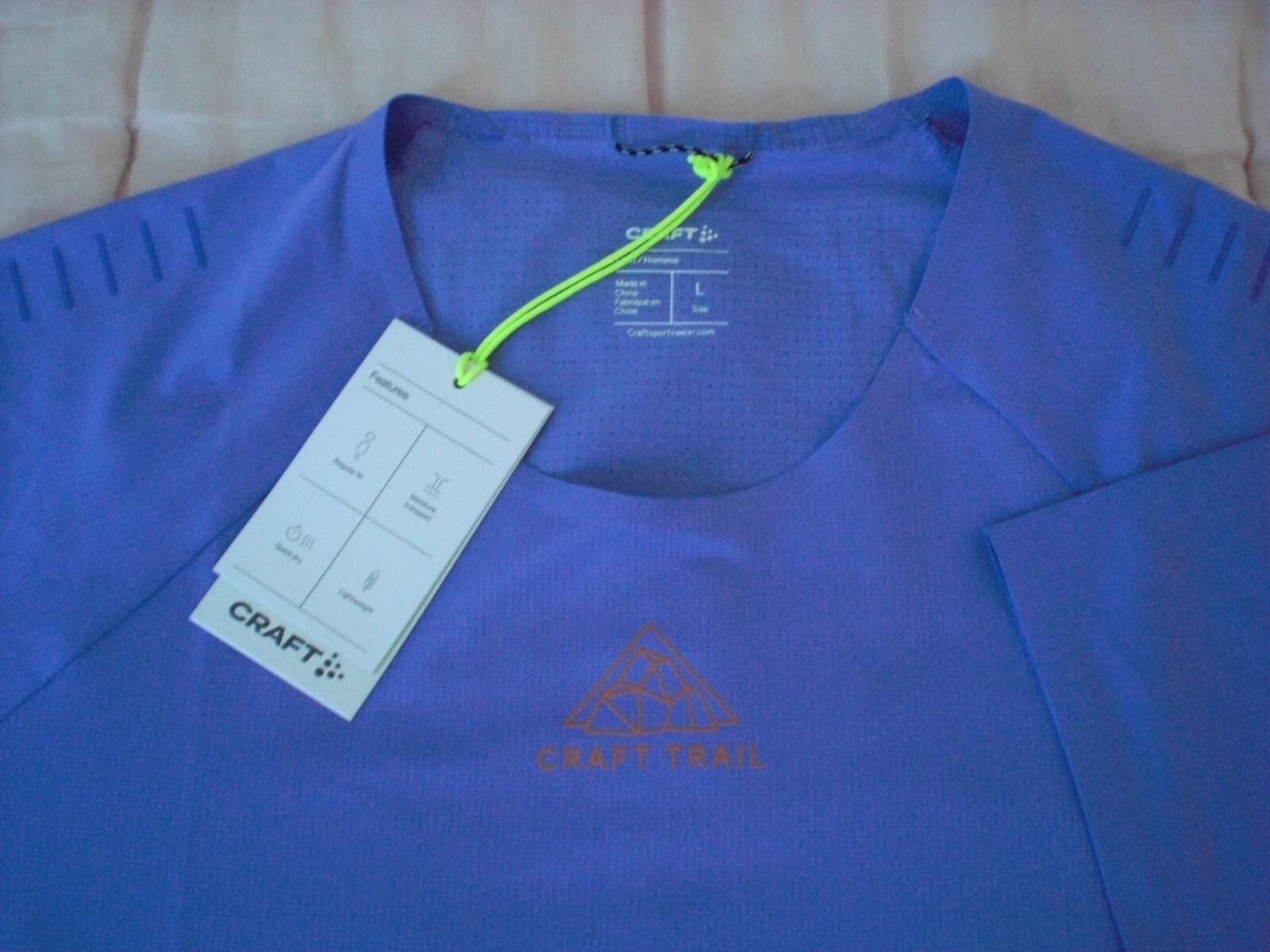 Craft Sportswear Pro Trail S/S Perf. Running Top, NWT - Men’s L - Purple, $80 gallery