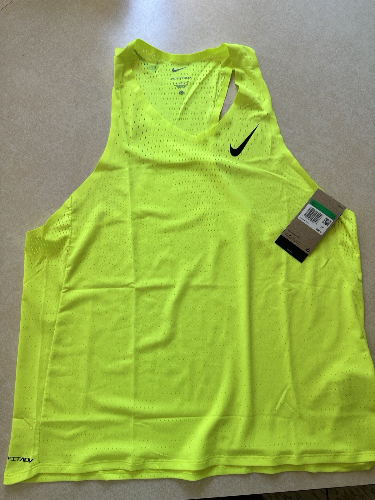 Nike AeroSwift Dri-FIT ADV Singlet Tank FN4231-702 Volt Green Men’s XL NWT $90 gallery