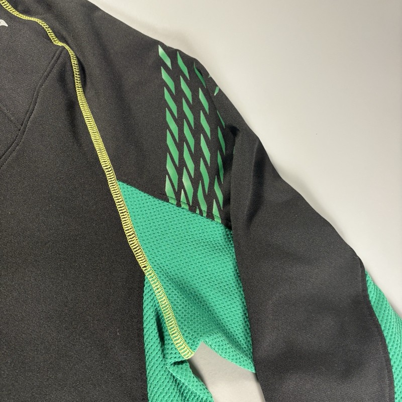 Saucony Drylete Men’s Quarter Zip Pullover Black Green Reflective L Running gallery