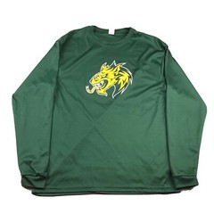 Dragons Jersey Shirt Mens Medium Green Long Sleeves Pullover Yellow Dragon