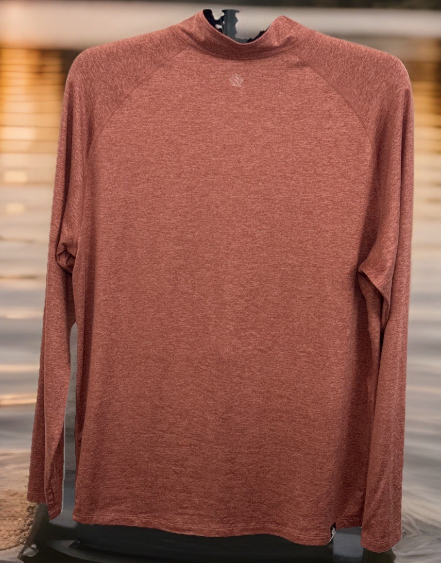 Rabbit quarter zip pullover rust heather long sleeve mens large gallery