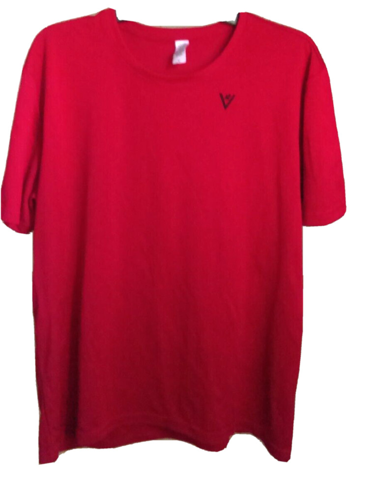 NEW! L Mens ATHLETIC Performance MOISTURE WICKING Red TShirt Anti-Microbial Dri