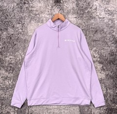 Peter Millar Perth Performance Quarter 1/4 Zip XL Mens Pink Purple Striped Golf