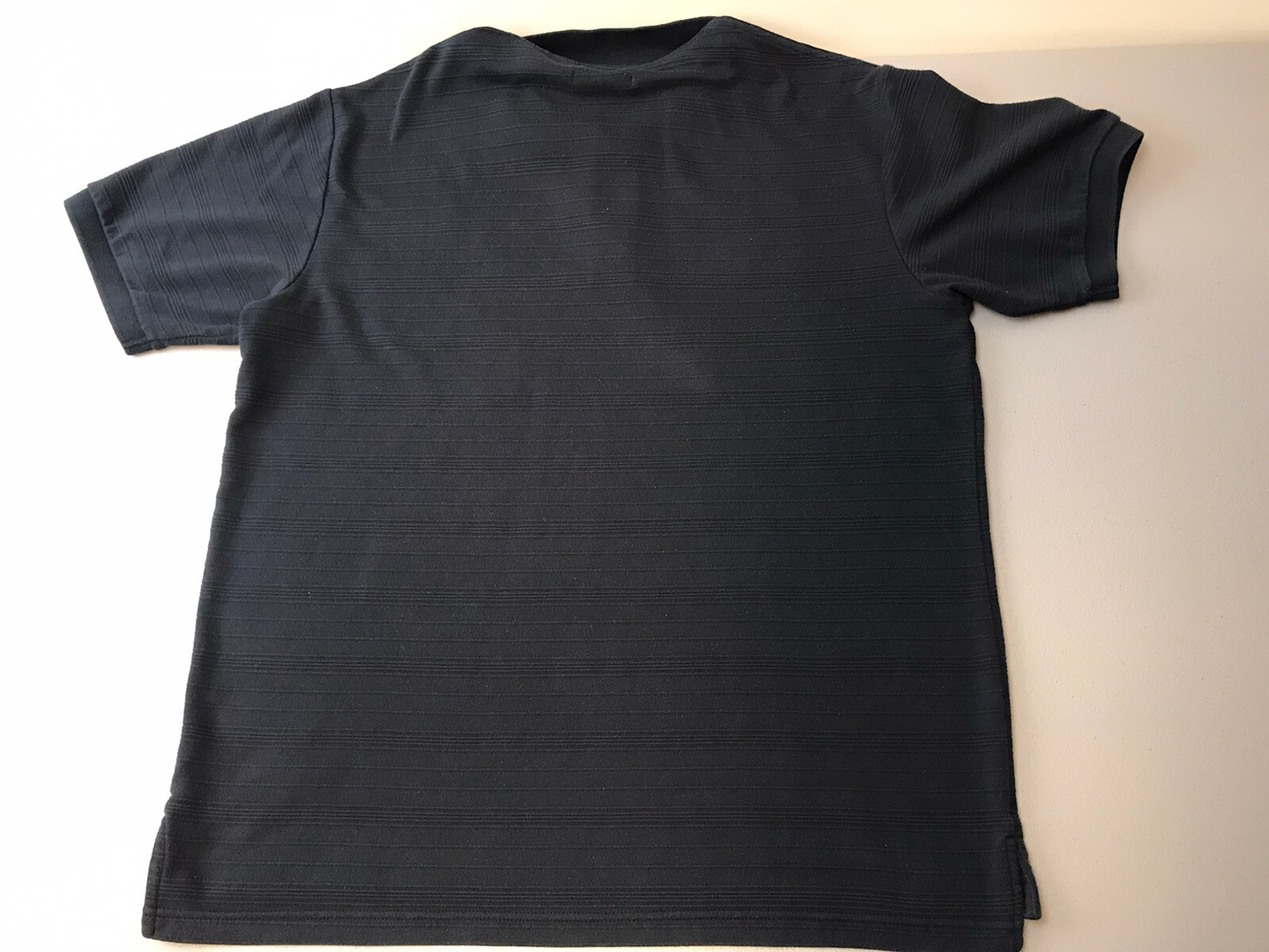Men’s Sean John Original Fit Cotton Ribbed Polo Style Shirt Top Dark Blue Size L gallery