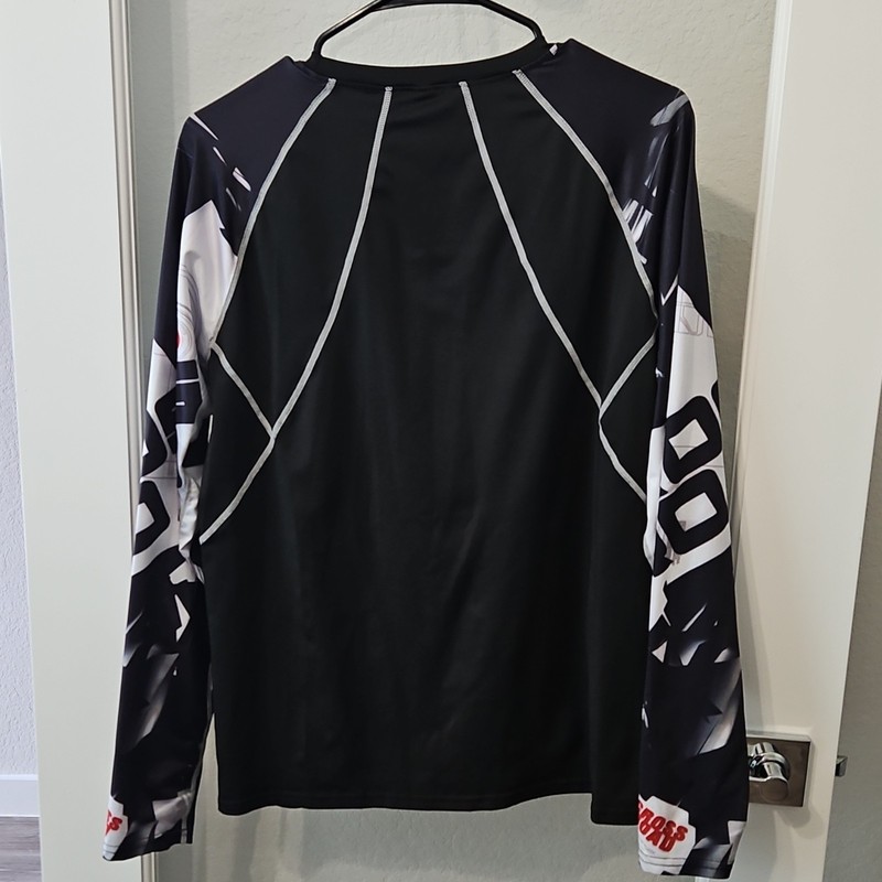 O'NEAL Men's Compression Long Sleeve Graphic Crew Neck Shirt 2XL Black/White gallery