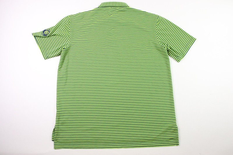 Peter Millar Summer Comfort Medium Striped Golf Performance Polo M Blue gallery