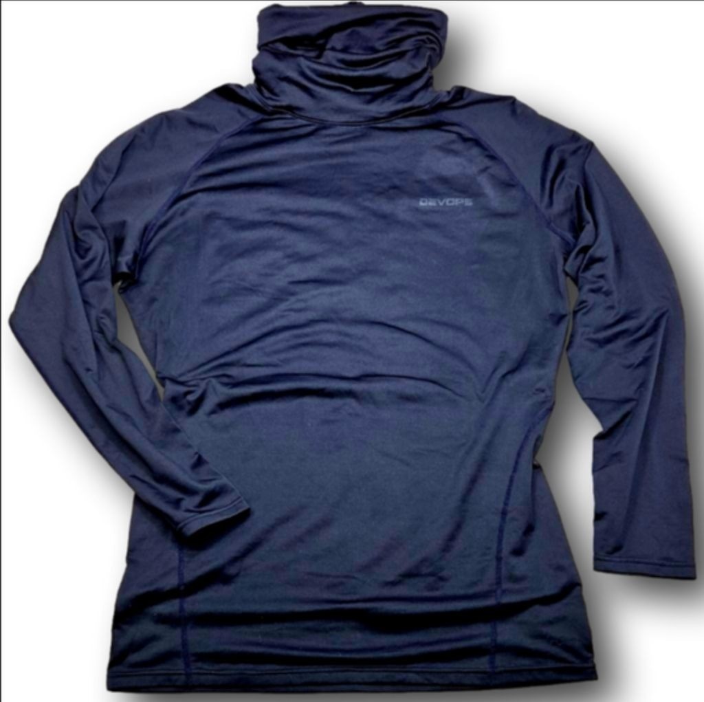 Women's DevOps Black Long Sleeve Tee with Cowl Neck, XXL gallery