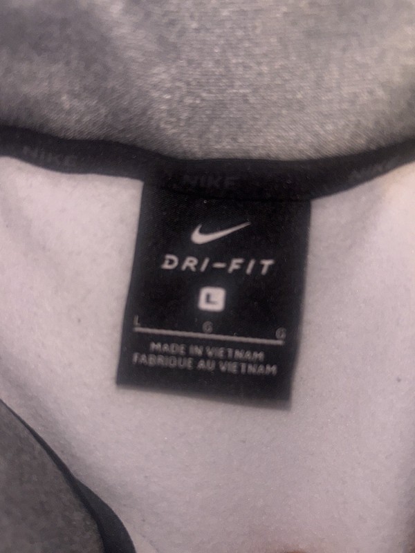 Nike Pro Dri-FIT Pullover Mens L Gray Half Zip Athletic Training Running Top gallery