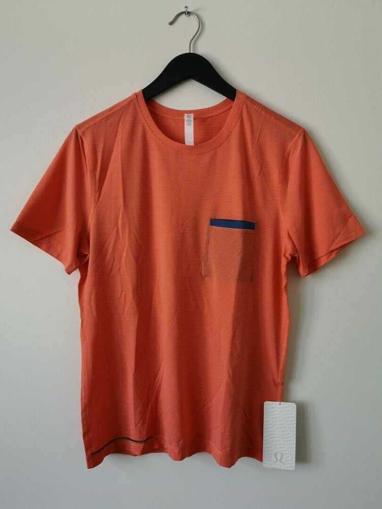NWT LULULEMON R.A.D. Lightweight SS Top Shirt Men's Medium HCRD Orange