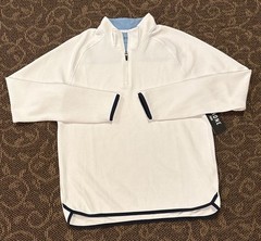 Men’s Rhone Founders 1/4 Zip Performance Jacket Size S Bright White Long Sleeve