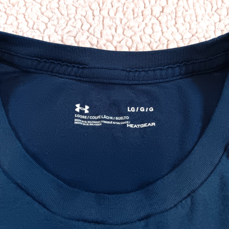 PATRIOTIC Under Armour Heat Gear Athletic T-Shirt Loose Fit American Flag Size L gallery