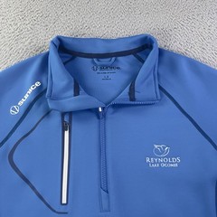Sunice Allendale Quarter Zip Pullover Mens Large Blue Stretch Long Sleeve Golf