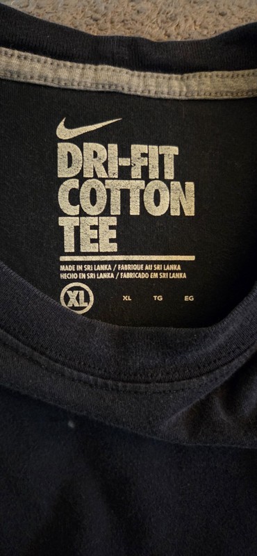 Nike Dri-Fit Cotton Lacrosse Tee. Black. Size XL gallery
