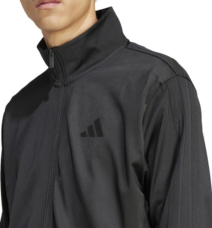 Adidas Mens Essentials Warm-up 3-Stripes Track Top, Black, Small Tall/ ST gallery