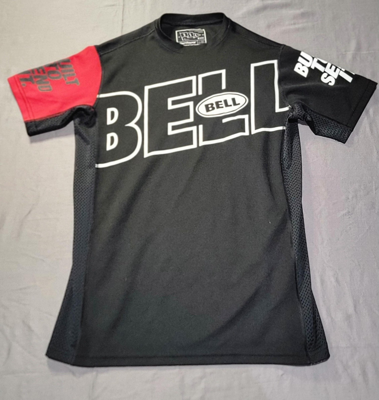 Fasthouse Shirt Mens Large Bell Black Red Built To Send It Biking Moto USA Made gallery
