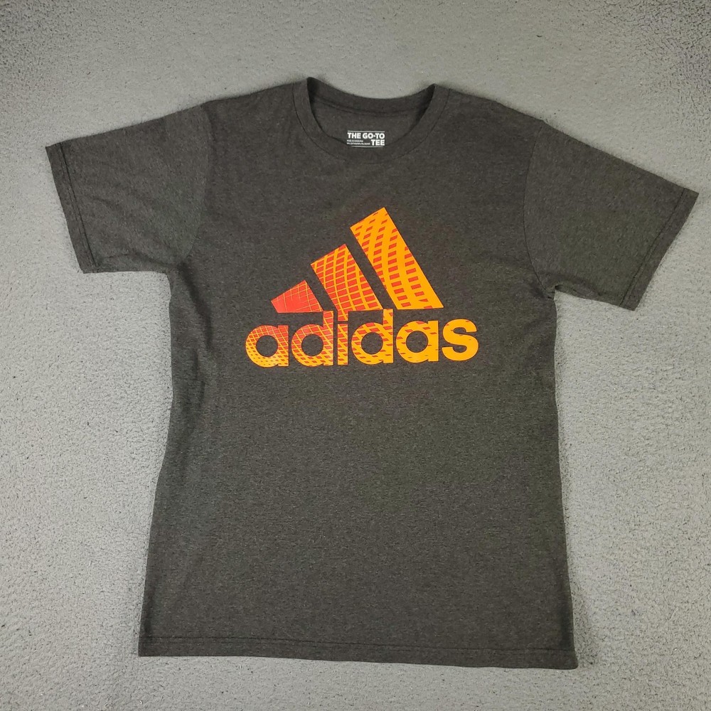 Adidas Shirt Mens Medium Athletic Tee The Go-To Graphic Polyester Performance