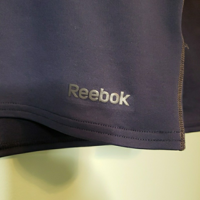 Reebok Play-Dry Navy Blue Long Sleeve High Neck Athletic T-Shirt Mens L Fitted gallery