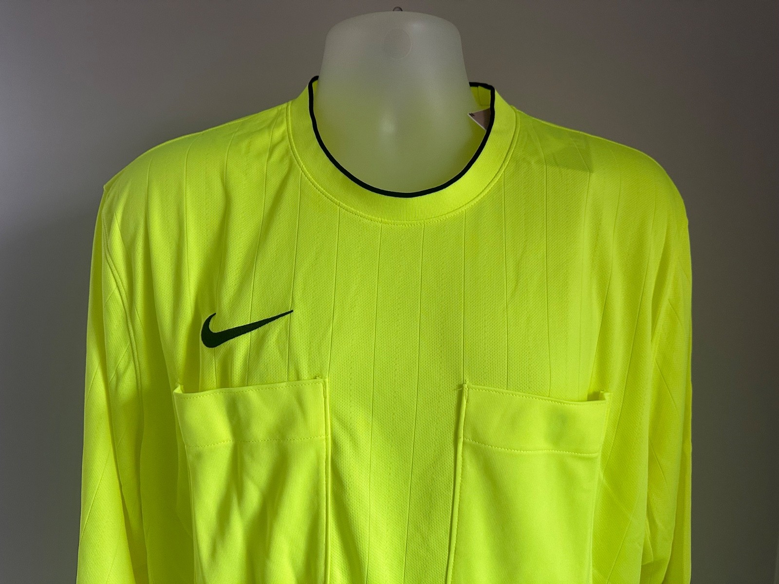 Nike Dri-FIT Soccer Referee II S/S Jersey Shirt Volt/Black DH8024-702 Size 2XL gallery