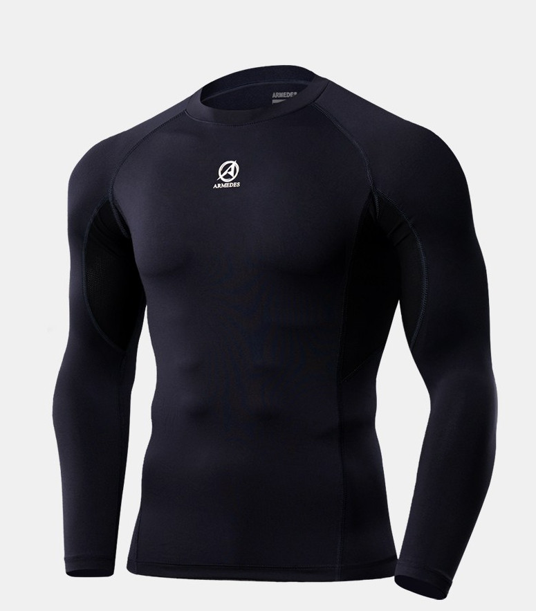 ArMEDES Men's Mesh Long Sleeve Tech-Fit Base Layer Training Shirt AR-142 gallery