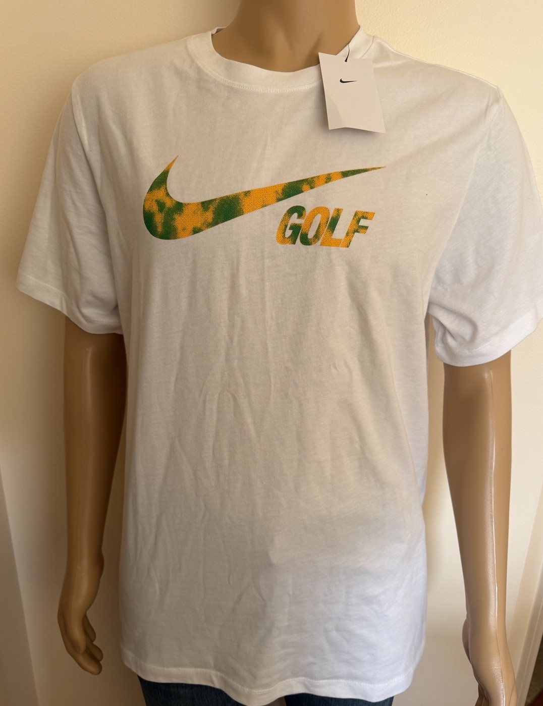 The Nike Golf Tee Training Men Short Sleeve T-shirt Top White Large L gallery