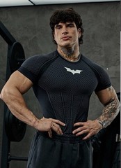 YoungLa Batman Short sleeve compression shirt, Large